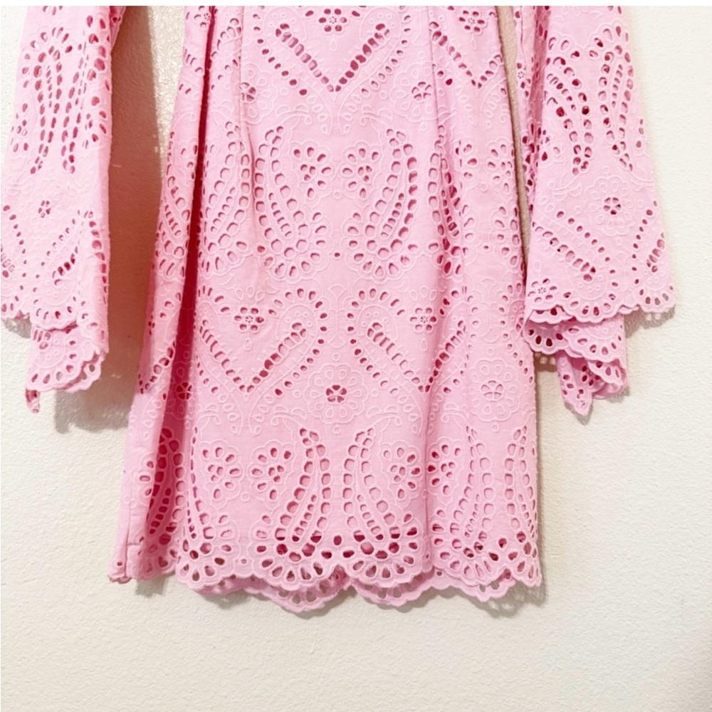 Lace the Label - Pink Lace Open-Back Dress Small - Picture 6 of 10